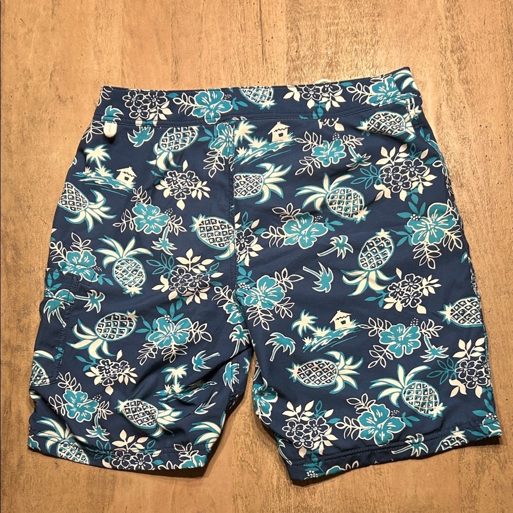 J. Crew Blue and White Pineapple Board Shorts - Picture 5 of 6